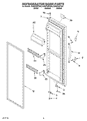 REFRIGERATOR DOOR Diagram and Parts List for ED20TKXFN06  Whirlpool Refrigerator