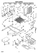 UNIT PARTS Diagram and Parts List for KSRD25FKSS15  KitchenAid Refrigerator
