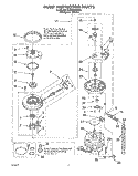PUMP AND MOTOR Diagram and Parts List for DU920QWDQ3  Whirlpool Dishwasher