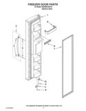 FREEZER DOOR PARTS Diagram and Parts List for 6GD25DCXHS15  Whirlpool Refrigerator