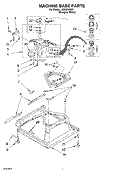 MACHINE BASE PARTS Diagram and Parts List for LSB6200KQ1  Whirlpool Washer