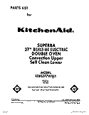 COVER Diagram and Parts List for KEBS277WAL1  KitchenAid Wall Oven