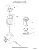 ATTACHMENT PARTS Diagram and Parts List for KSB655QBW1  KitchenAid Blender