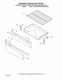 DRAWER & BROILER PARTS Diagram and Parts List for WFG371LVQ0  Whirlpool Range