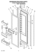 REFRIGERATOR DOOR PARTS Diagram and Parts List for KSSO48QTX00  KitchenAid Refrigerator