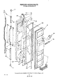 FREEZER DOOR Diagram and Parts List for KSRS25QWAL13  KitchenAid Refrigerator
