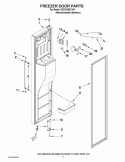 FREEZER DOOR PARTS Diagram and Parts List for KSC23C9EYY01  KitchenAid Refrigerator