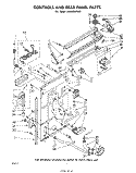 CONTROLS AND REAR PANEL Diagram and Parts List for LA3400XPW3  Whirlpool Washer