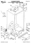 CABINET PARTS Diagram and Parts List for ED5NHGXVQ00  Whirlpool Refrigerator