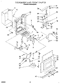 DISPENSER AND FRONT Diagram and Parts List for KSSS48QDX00  KitchenAid Refrigerator