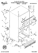 CABINET Diagram and Parts List for ET25PKXBW00  Whirlpool Refrigerator