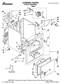 CABINET PARTS Diagram and Parts List for YNED5800TQ0  Amana Dryer