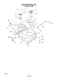 COOKTOP Diagram and Parts List for D9757^5  Whirlpool Range