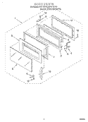 DOOR Diagram and Parts List for MHE11RDB6  Roper Microwave
