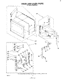 DOOR AND LATCH Diagram and Parts List for RJM74501  Whirlpool Microwave