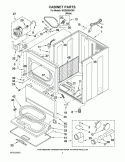 CABINET PARTS Diagram and Parts List for WGD5550XW0  Whirlpool Dryer