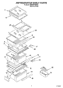 REFRIGERATOR SHELF PARTS Diagram and Parts List for 3XED5SHGKS02  Whirlpool Refrigerator