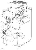 ICEMAKER PARTS Diagram and Parts List for GR9FHMXPB01  Whirlpool Refrigerator