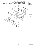 CONTROL PANEL, LITERATURE Diagram and Parts List for KEBS208AWH0  KitchenAid Wall Oven