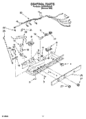 CONTROL PARTS, OPTIONAL PARTS (NOT INCLUDED) Diagram and Parts List for 3KES0GTKNL00  Whirlpool Refrigerator