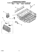 LOWER RACK PARTS Diagram and Parts List for KUDP01DLBL3  KitchenAid Dishwasher