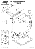 TOP AND CONSOLE PARTS Diagram and Parts List for REX5634RQ0  Roper Dryer