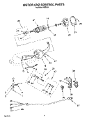 MOTOR AND CONTROL Diagram and Parts List for KSM151  KitchenAid Mixer