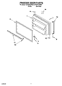 FREEZER DOOR PARTS Diagram and Parts List for GT9SHKXMQ03  Whirlpool Refrigerator