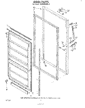 DOOR Diagram and Parts List for EV150NXKW0  Whirlpool Freezer