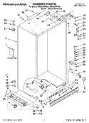 CABINET PARTS Diagram and Parts List for KSSO36QTX00  KitchenAid Refrigerator