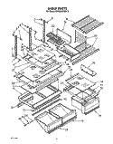 SHELF, LIT/OPTIONAL Diagram and Parts List for KTRS20KWAL12  KitchenAid Refrigerator
