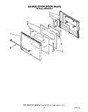 LOWER OVEN DOOR Diagram and Parts List for KEBI241WBL3  KitchenAid Wall Oven