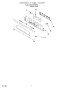 CONTROL PANEL Diagram and Parts List for KEBS177DSS8  KitchenAid Wall Oven