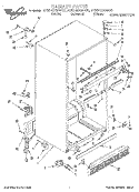 CABINET Diagram and Parts List for ET20HDXBN00  Whirlpool Refrigerator