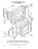 MICROWAVE DOOR Diagram and Parts List for KEMI371TBL3  KitchenAid Microwave Oven Combo