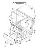 FRAME AND TANK Diagram and Parts List for KUDI220WWH3  KitchenAid Dishwasher