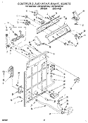 CONTROL AND REAR PANEL Diagram and Parts List for LSP8245BN0  Whirlpool Washer