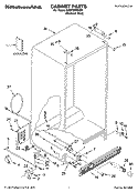CABINET PARTS Diagram and Parts List for KSBP23INSS01  KitchenAid Refrigerator
