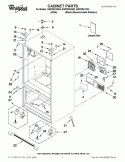 CABINET PARTS Diagram and Parts List for GI6FDRXXB03  Whirlpool Refrigerator