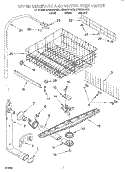 UPPER DISHRACK AND WATER FEED Diagram and Parts List for GU980SCGZ0  Whirlpool Dishwasher