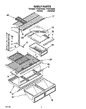 SHELF Diagram and Parts List for TT20BKXAN00  Whirlpool Refrigerator