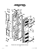 FREEZER DOOR Diagram and Parts List for 4ED25PWXWN01  Whirlpool Refrigerator