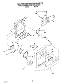 DISPENSER FRONT Diagram and Parts List for KSRD25FKWH01  KitchenAid Refrigerator