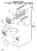 ICEMAKER PARTS, OPTIONAL PARTS Diagram and Parts List for KSRD22FKBL15  KitchenAid Refrigerator