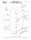CABINET PARTS Diagram and Parts List for ET1CHEXVB03  Whirlpool Refrigerator