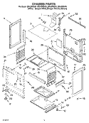 CHASSIS PARTS Diagram and Parts List for SF310PEKN1  Whirlpool Range