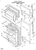 DOOR Diagram and Parts List for RT14GDXDN00  Roper Refrigerator
