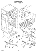 LINER PARTS Diagram and Parts List for 8VET8WPKLQ03  Whirlpool Refrigerator