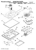 COOKTOP PARTS Diagram and Parts List for KECD806RSS01  KitchenAid Cooktop