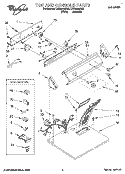 TOP AND CONSOLE, LIT/OPTIONAL Diagram and Parts List for LGR6646BN2  Whirlpool Dryer
